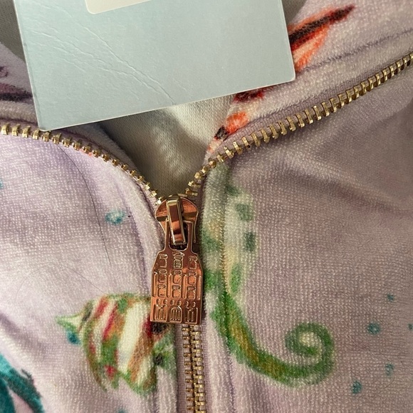New! Hill House The Allie Zip-Up - Sea Creatures Terry Cloth - Picture 5 of 6